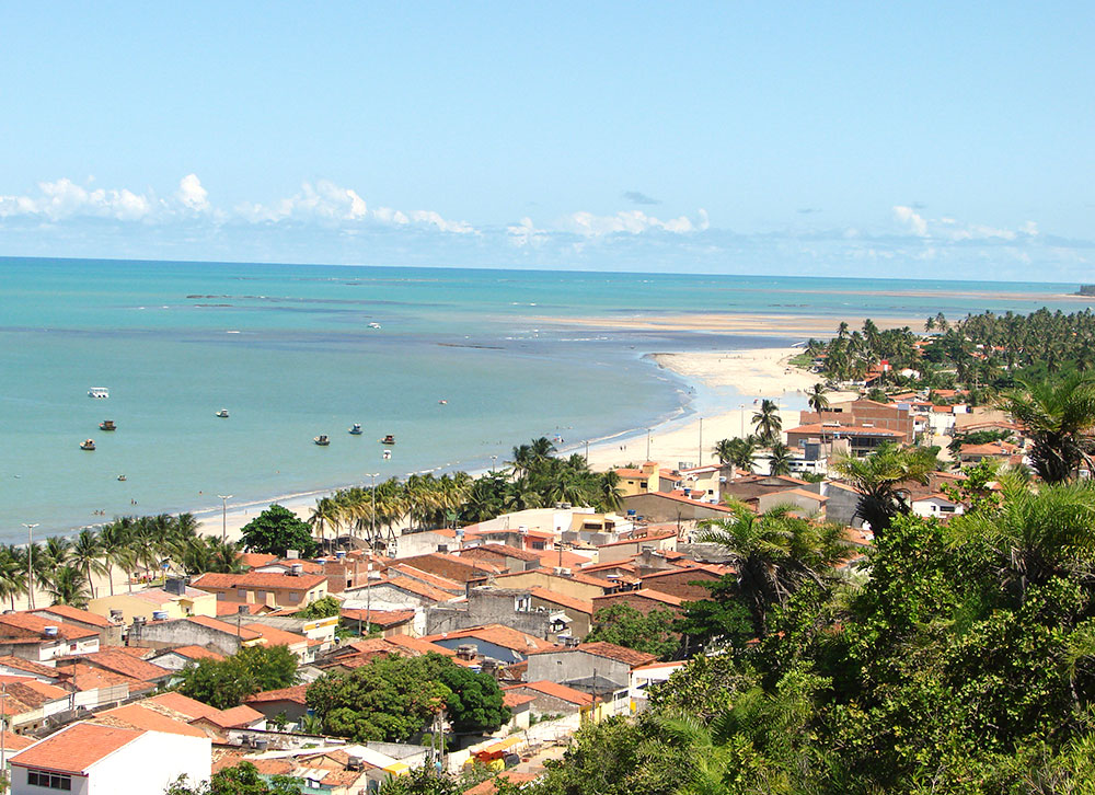 vista aerea de maragogi, piscinas naturais