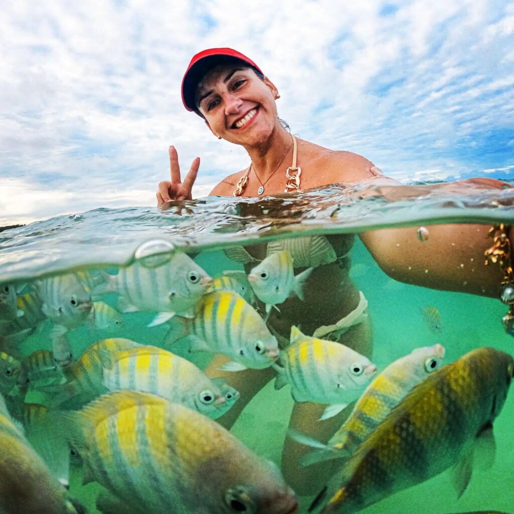 Peixes piscina natural em Maragogi