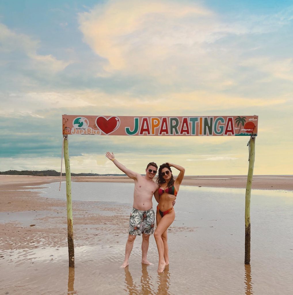 Foto na Praia de Japaratinga