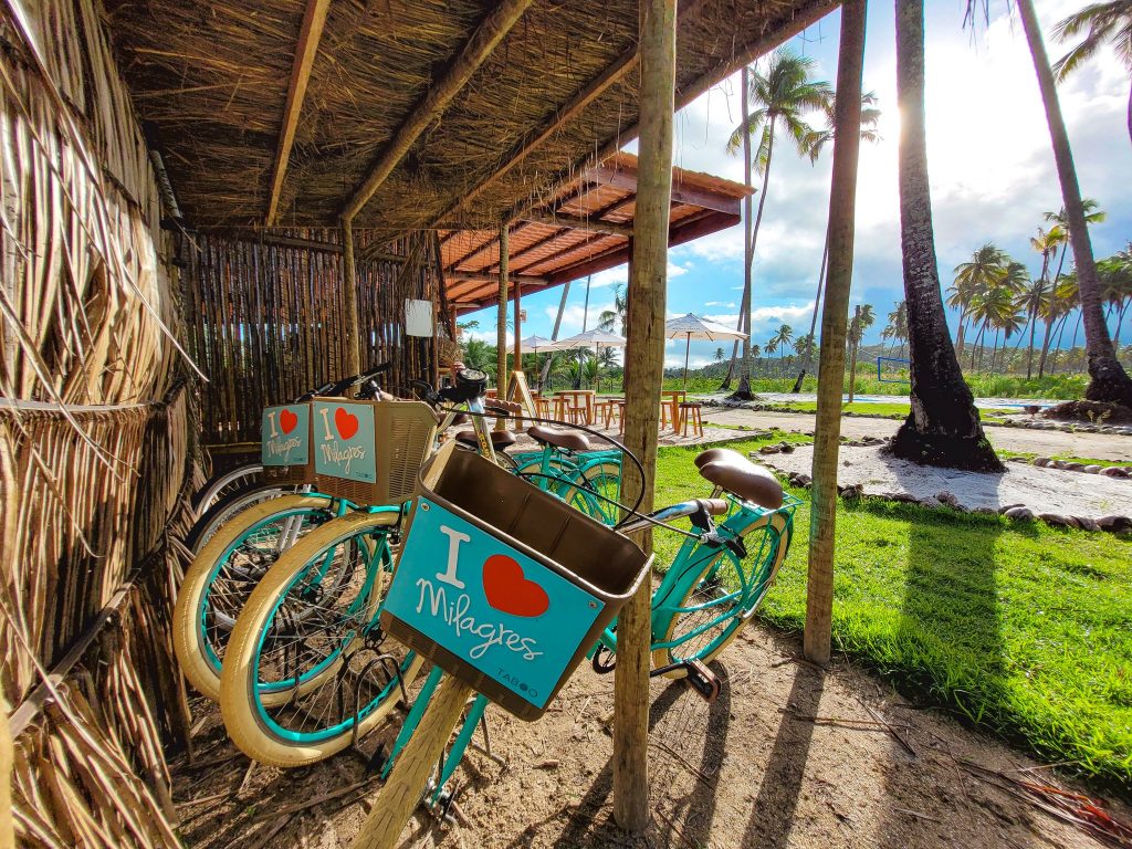 passeio de bike na praia