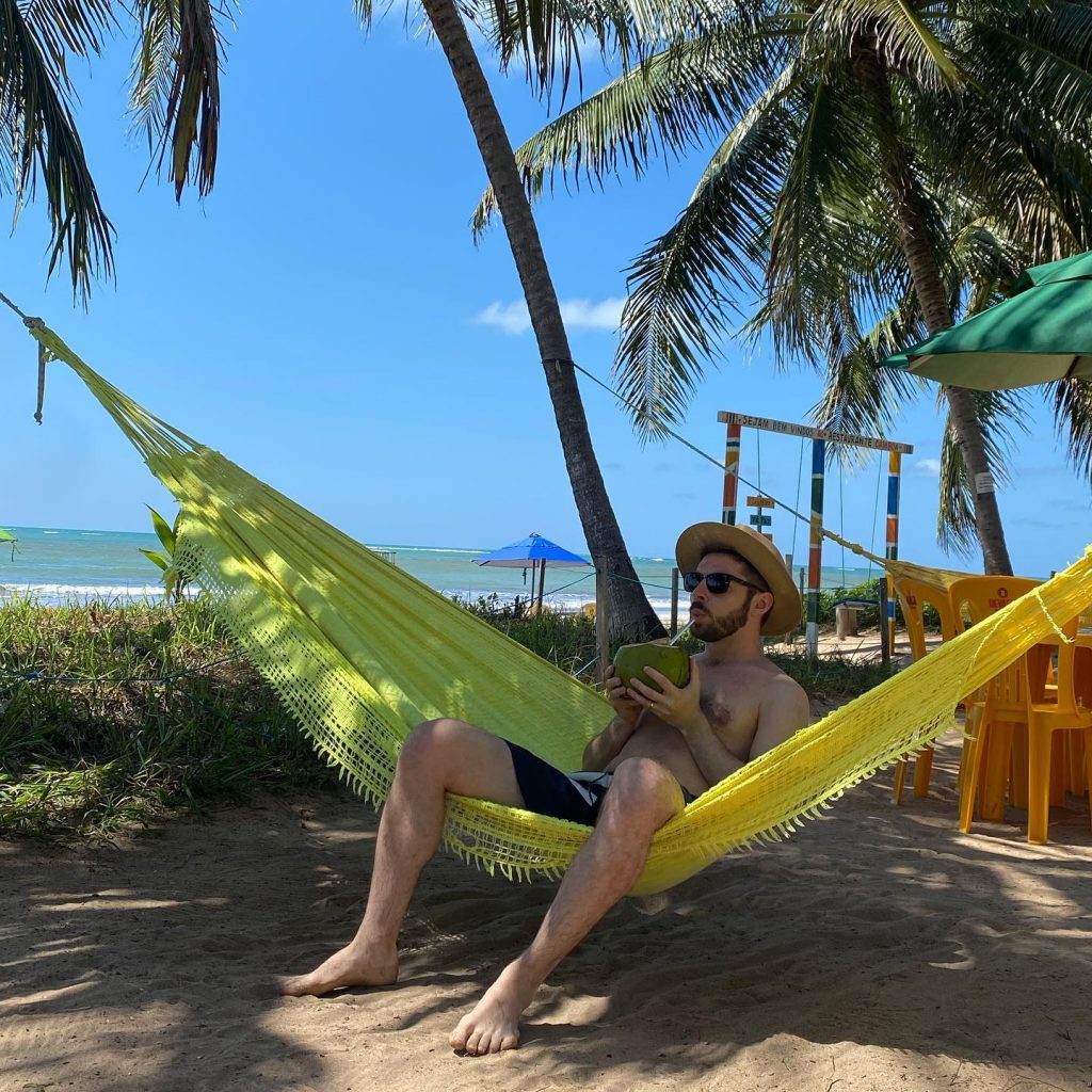 Relaxando para rede, Praia de Japaratinga